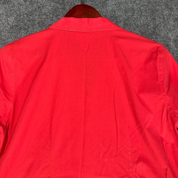 Talbots Shirt Womens 10 Red Cotton Stretch Button Up Blouse Wrinkle Resistant - Picture 8 of 8